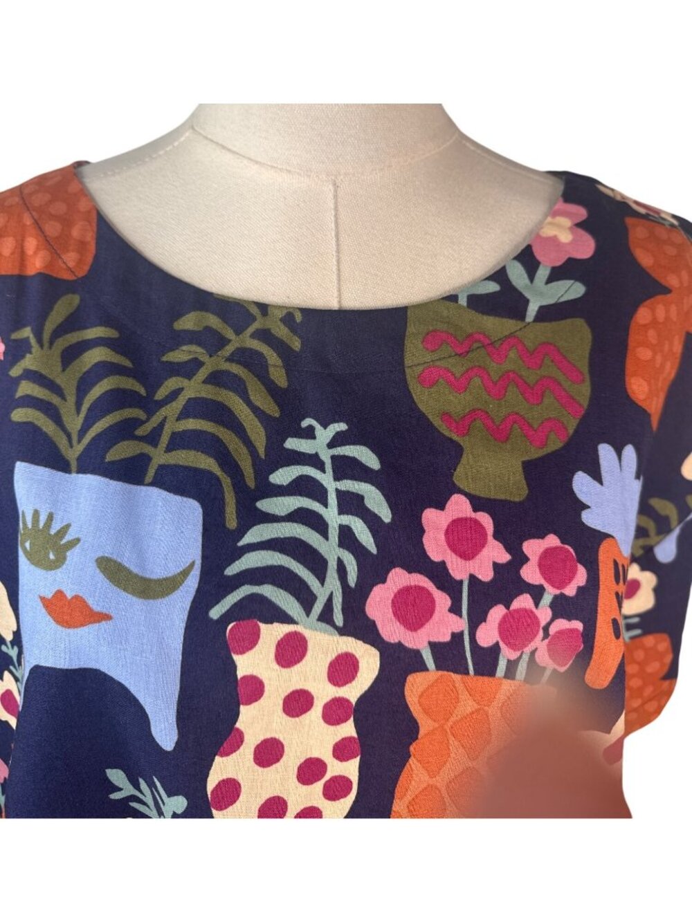 Princess Highway Size 10 Cat Vase Print Top Relaxed Fit Short Sleeve New This ne - Picture 5 of 13
